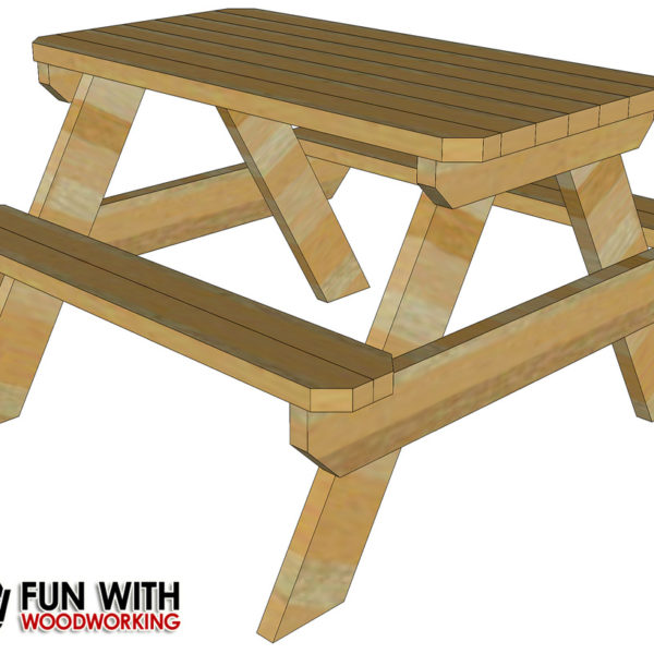 Kid Sized Picnic Table Digital Plans FUN WITH WOODWORKING
