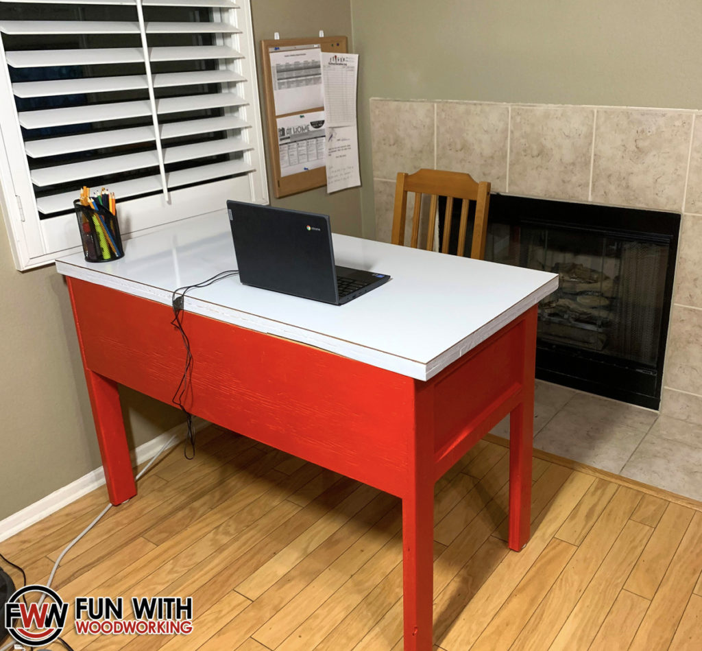 Plywood Student Desk Digital Plans FUN WITH WOODWORKING