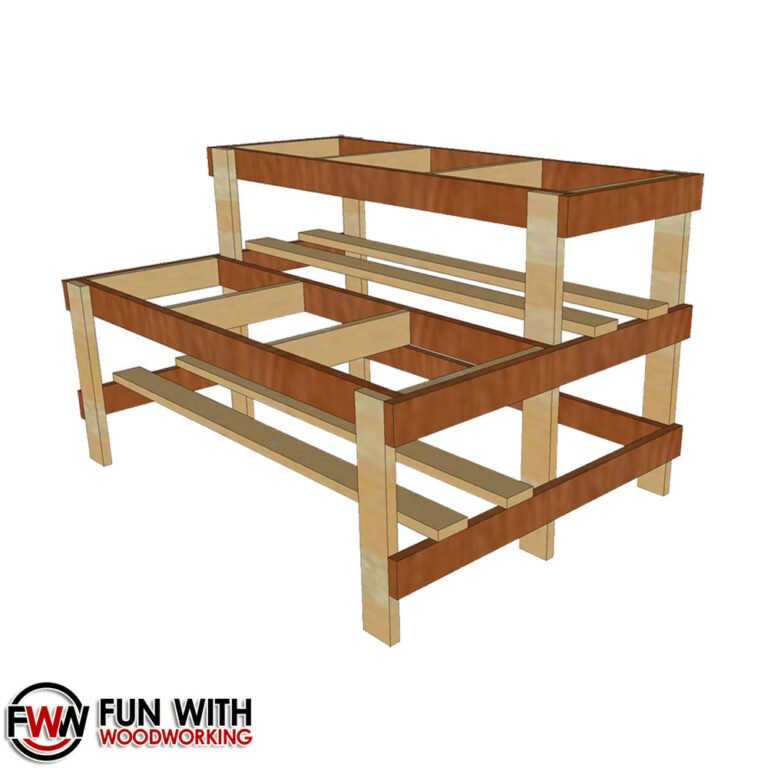 5 GALLON BUCKET PLANTER STAND Printed Plans FUN WITH WOODWORKING