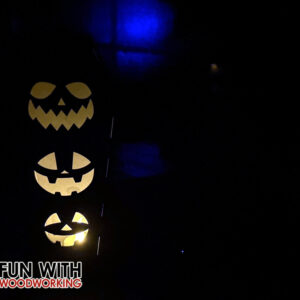 10" Coffin Lantern - Stacked Pumpkin Faces - digital design files