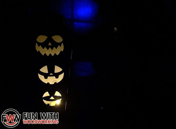 10" Coffin Lantern - Stacked Pumpkin Faces - digital design files
